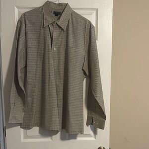 Dockers Men's blue  Checkered Button Down Shirt Wrinkle free